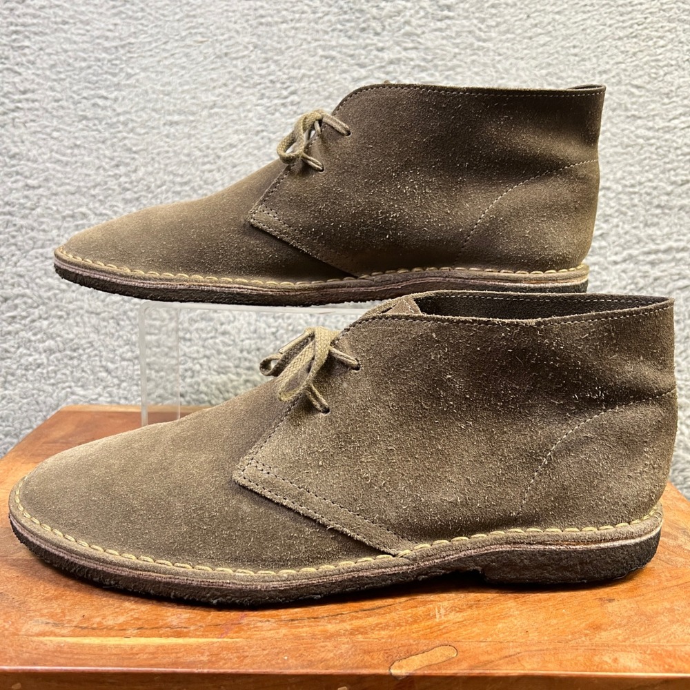 J.Crew MacAlister Desert Boots Men 10.5 Brown Suede Lace Up Ankle Chukka Italian